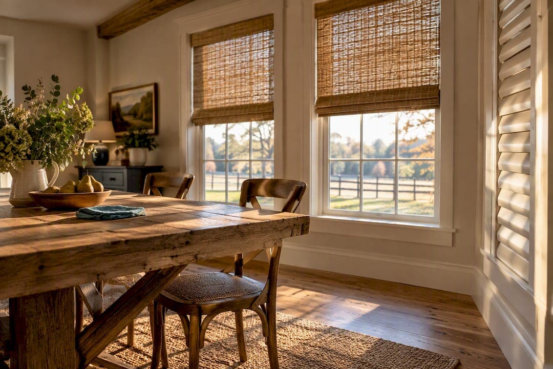 Farmhouse Window Treatments for Bucks County Homes with Free Consult